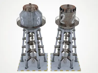 Water Tower 3D model
