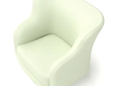 Armchair swivel chair in light 3D model