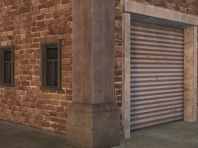 Small Industrial Building 02 Low-poly 3D model