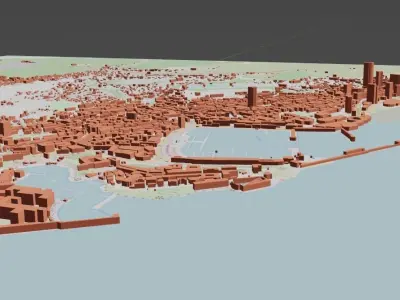 Monaco CITY BUILDINGS 3D model