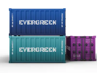 Container Stylized - LowPoly Low-poly 3D model