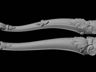 leg High quality 3d models for processing on a cnc machine 3D model 11