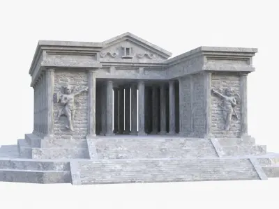 TEMPLE OF GEMINI - Templo de Geminis - Casa de Geminis Low-poly 3D model