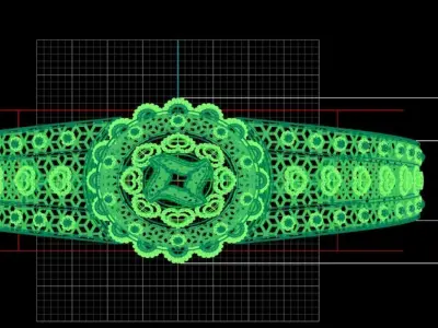 Women Bracelet Indian style madrassi  3D print model