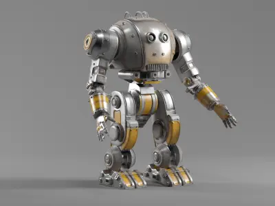 Mechanical Robot  Game  Animation Ready Low-poly 3D model
