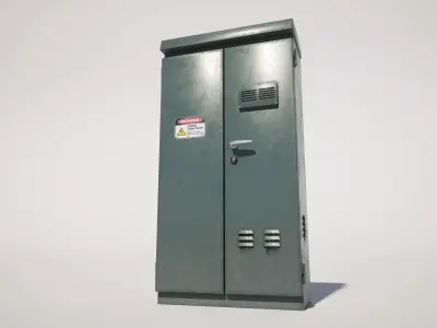  Electrical Utility Cabinet Box Low-poly 3D model