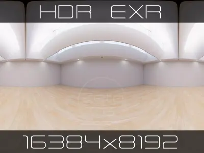 HDRI - Art Museum Gallery Interior 11 - 16384x8192 Texture