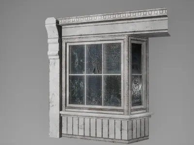 Wall - Window Set Low Poly Game Ready Low-poly 3D model