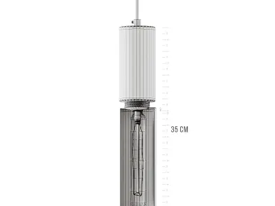 Concrete Cylinder 1 Pendant Light 3D model