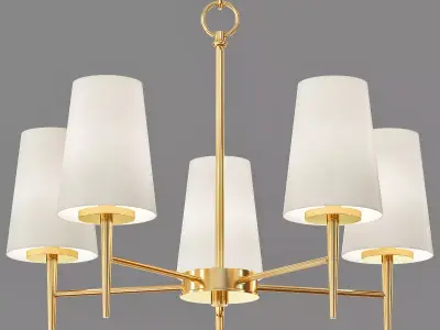 Chandelier with four lamps 3D model