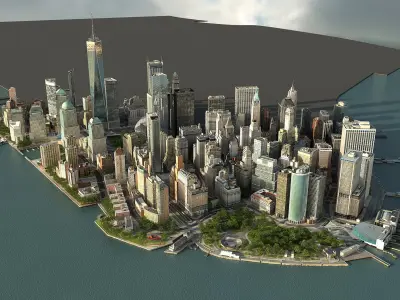  Manhattan Lower Part1 2 3 Low Poly 