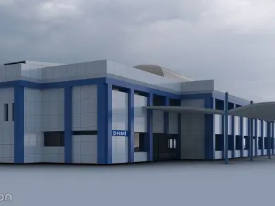 LTCG - Trabzon Airport - International Passenger Terminal Low-poly 3D model