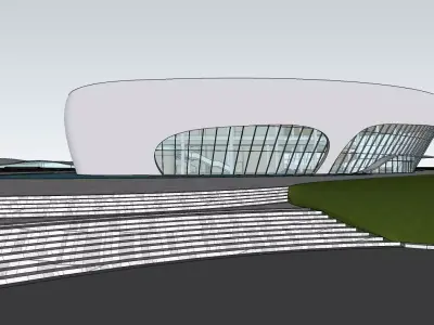 MUSEUM ORGANIC SHAPE PUCLIC BUILDING 3D model