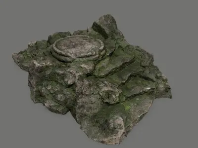 Ladder Ruin Low-poly 3D model 4