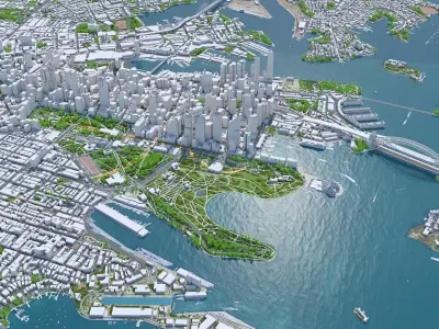 Sydney Downtown Australia Low-poly 3D model