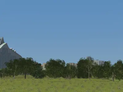 Nacionala Biblioteka - Latvian National Library in Riga Low-poly 3D model
