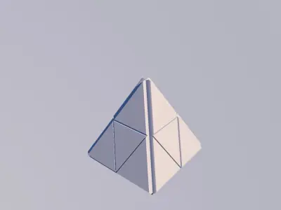 Sci Fi Object No8 - Pyramid Sphere Torus 2019 Low Poly Low-poly 3D model