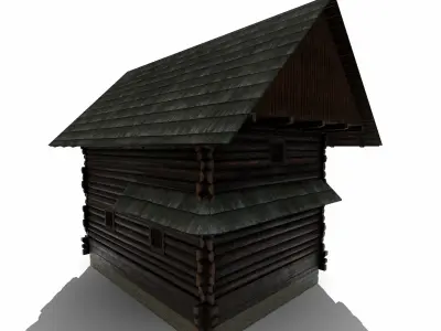 Warehouse Building - Slav Architecture Low-poly 3D model