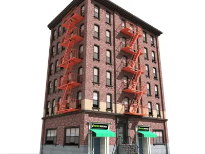 Nyc Building 09 type1 Low-poly 3D model