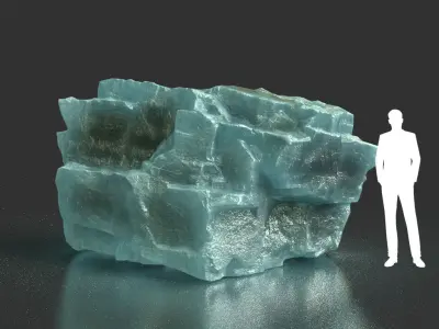 Low poly Ice Block Pack 200226 Low-poly 3D model