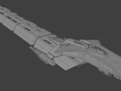 Star Trek Wallenberg-Class Starship Low-poly 3D model