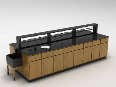 Laboratory Table 01 Low-poly 3D model