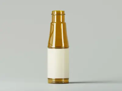 Glass Soda Soft Drink or Water Bottle 3D Model Low-poly 3D model