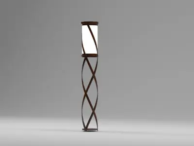 Main Bamboo Floor Lamp 3D model Low-poly 3D model