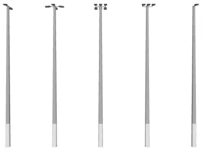 Concrete Lamp Post - Light Pole - Street Light - Group 06 3D model