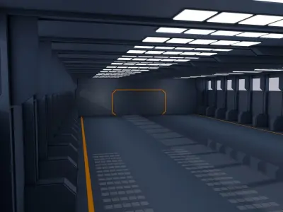 Sci Fi Warehouse 3D model