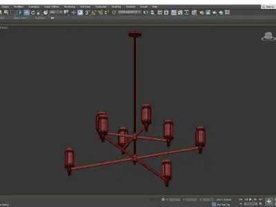 FLYNN CROSS CHANDELIER Low-poly 3D model