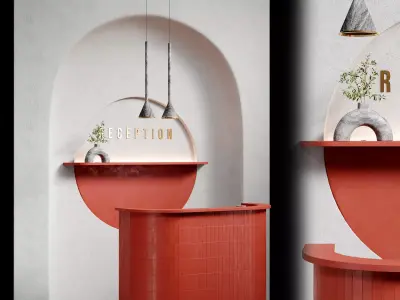 Red Reception Design 3D model