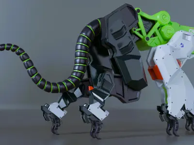 Sci-Fi Robot Futuristic Quadruped 3D model