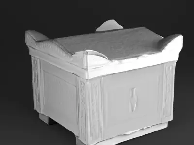 3D Scanned Tombstone - 02 low-poly Low-poly 3D model