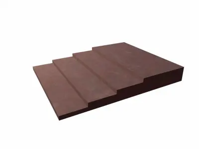 Ramp Stair Low-poly 3D model