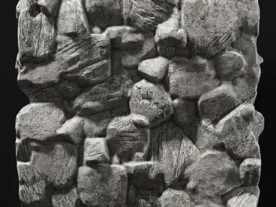 Slab stone rock granite huge n3 3D model