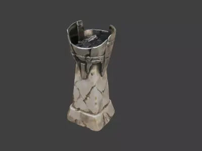 Stone Brazier Low-poly 3D model