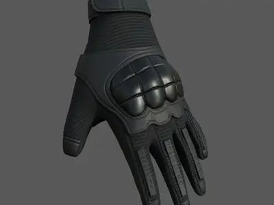 Gloves military combat soldier armor scifi  Low-poly 3D model
