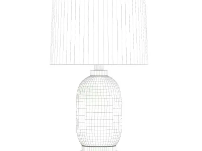 Blue and Metal Table Lamp 3D Model 3D model