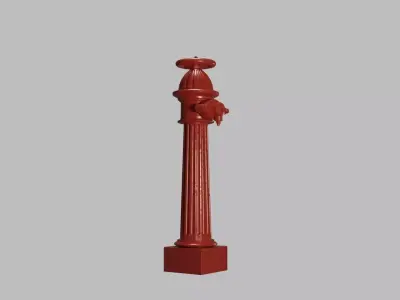 Fire Hydrant 23 - Vintage Victorian Age Fireplug 3D model