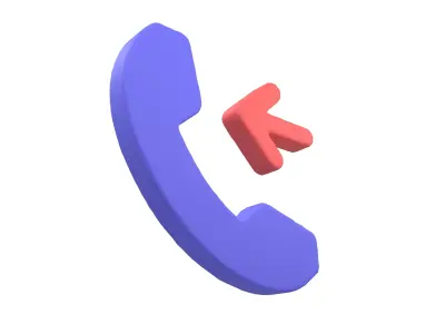 Phone Incoming Symbol v1 002 Low-poly 3D model