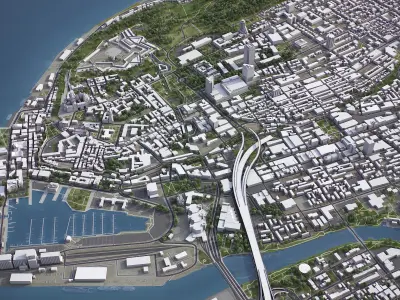 Quebec Low-poly 3D model