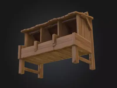 Feeder Station Low-poly 3D model