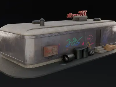 Diner Low-poly 3D model