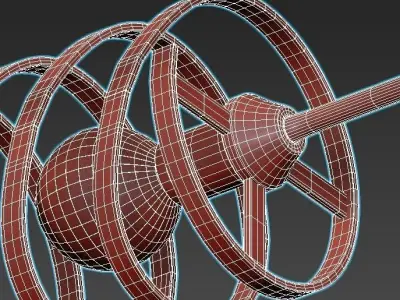 vitaluce-v4552-1-3pl three light ceiling fixture 3D model