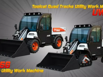 UW56 - Toolcat Utility Work Machine - Bucket  2 in 1 3D Model Pack