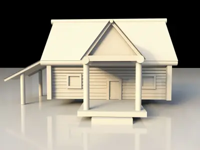 Salt Water Hut Low-poly 3D model