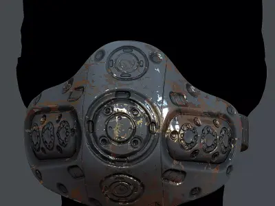 Helmet gas mask scifi military combat Low-poly Low-poly 3D model buy
