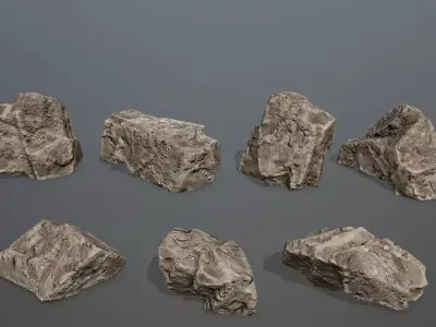 Rock Set 14 Low-poly 3D model