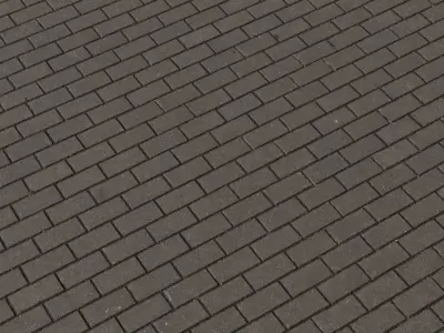 Modern Charcoal Paver Bricks  Texture